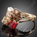 Кольцо Exclusive 18K Real Gold Plated Multicolour SWA ELEMENTS Austrian Crystal Ring